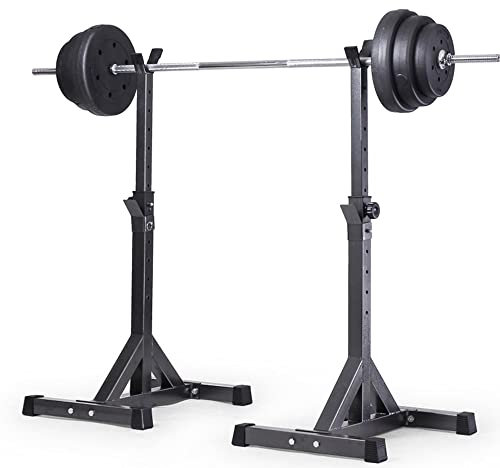 GLJTUO Fitness-Hantelständer, Kniebeugenständer, Verstellbarer Langhantelständer, Bold Barbell Rackting Rack, Geteilter Kniebeugenständer, Fitnessgeräte, Hantelhalter,