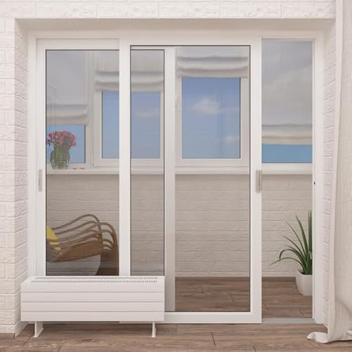 Schiebefenster Schiebetür Weiß - 2-fach-Verglasung - 2-flügelig - BxH- Beide Seiten zum öffnen 2050x1850 mm
