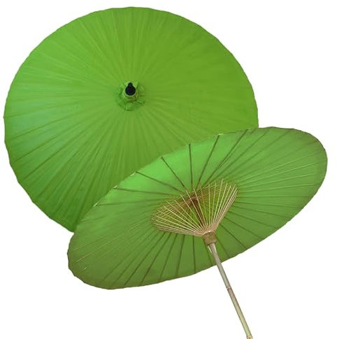 DYPJHEO Parasol Vintage 200cm en Papier Huilé Parasol d'extérieur, Terrasse Jardin Parasol de Camping, Cadre de Parapluie en Bambou, Protection UV Ombrage Et Coupe-Vent