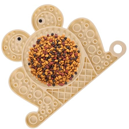 Alfombra de lamer de lamer Perro │ Alfombra de lamer para Perros │ Alfombra más Ligera para la Taza de succión, Dieta Lenta, Anti-glisse, Cuenco Anti-gutone