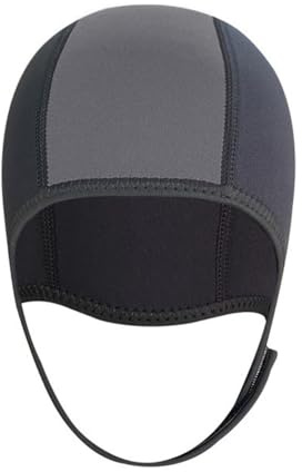 MiOYOOW Neoprene Diving Hood, Scuba Wetsuit Cap with Adjustable Chin Strap Thermal Swimming Hat for Water Skiing Surfing Rafting Women Men