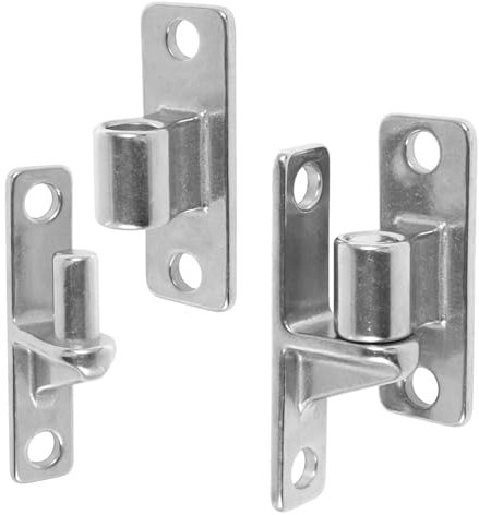 2Pack Gate Hinge Stainless Steel Farm Gate Hinges with 5/8'' Pin Wall Mounted Fence Hinge Silver Heavy Duty Gates Hardware Capacity Up to 600 lbs for Farm Wooden Fence Driveway