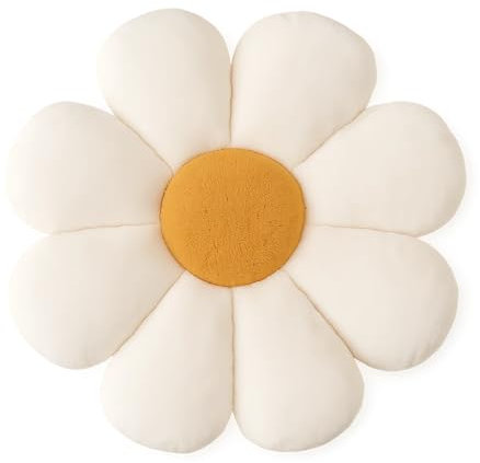GegXcn 1 Flower Pillow, Throw Pillow for Bedroom and Living Room, Cute Floor Cushion for Sofa and Floor Seating, 37cm Daisy Flower Cushion with PP Cotton Filling, 260g