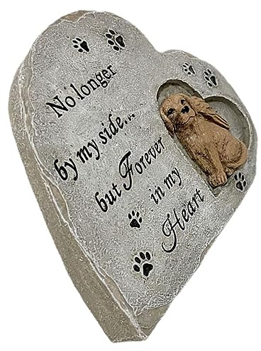 HOLIDYOYO Pierre Commémorative pour Chien Résine Statue Décorative pour Tombe Marqueur de Sépulture pour Jardin Souvenir Personnalisé pour Animaux de Compagnie