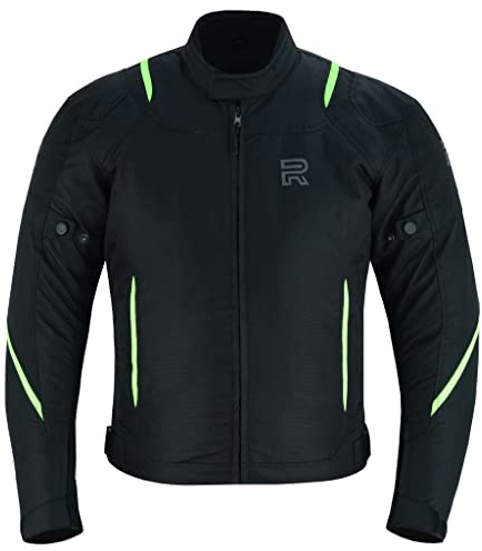 RAXUS BLADE CHAQUETA DE MOTO HOMBRE INVIERNO IMPERMEABLE Homologada CE (FR/ES, Letras, XXL, Regular, Regular, Fluor)