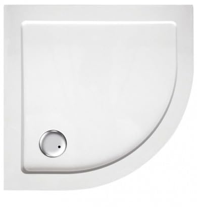 Piatto doccia 80x80 cm semicircolare ribassato Easyflat resina H3.5 cm MONACO Bianco