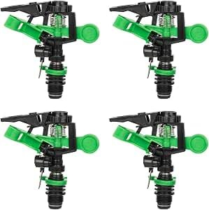 Arroseur Rotatif 360° 4 Pièces 1/2 Tête d'Arrosage Automatique Jardin