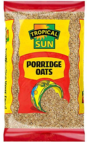 Tropical Sun Porridge Oats, 3kg (Pack of 1) Wholegrain Oats High in Fiber and Protein, Ideal for Breakfast, Baking & Healthy Meals, Nutritious, Vegan, Versatile Use
