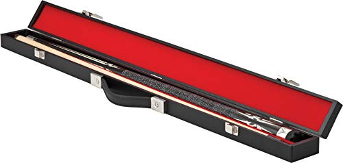 Casemaster by GLD Products Deluxe Billiard/Pool Cue Hard Case, Holds 1 Complete 2-Piece Cue (1 Butt/1 Shaft), Black