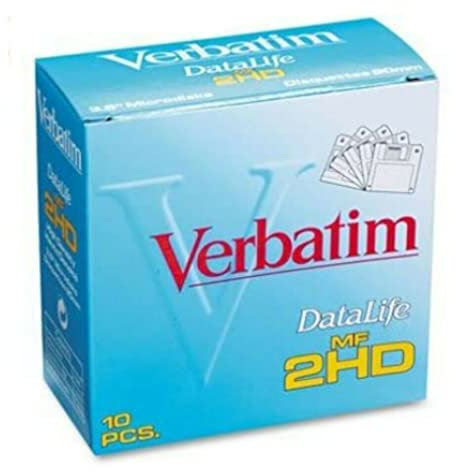 Verbatim 1.44 MB Floppy Disks, 10 EA, Unformatted, Storage Media, Brand: Verbatim, Color: Grey