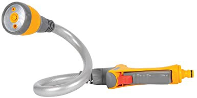 HOZELOCK - Flexi Spray Gun : 4-in-1 Watering Spray Gun for Multi-tasking (Long-reach, Hanging Basket, Hands-free, Sprinkler), Ergonomic, Easy-to-use, Lockable and Flow-controlled [2683 0000]