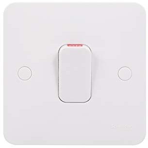 Schneider Electric Lisse White Moulded - Single High Current Light Switch, Double Pole, 50 A, GGBL4011S, White