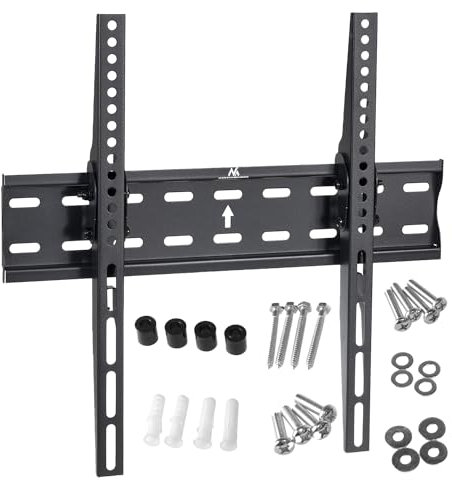 Maclean MC-862 Support Mural Mural pour téléviseur à écran Plasma LCD OLED QLED Universel de 26 à 55 kg à 40 kg Max VESA 400x400 mm, Design Mince inclinable