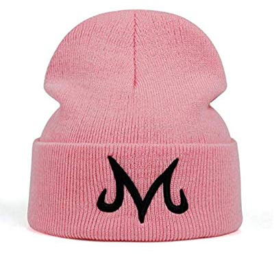 JUN Neue Marke Majin Buu Wintermütze Baumwolle Strickmütze Strickmütze Beanie Mütze für Rosa Schwarz - Pink - Einheitsgröße