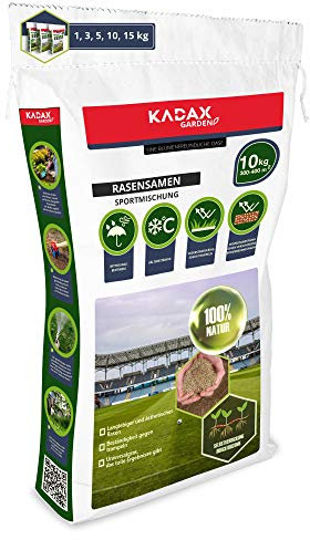 Kadax Sports Association, 400 m², erba, miscela di semi, semi di prato, semi di erba, semina del prato, miscela di prato, semi efficaci, erba, miscela di semina (10 kg)