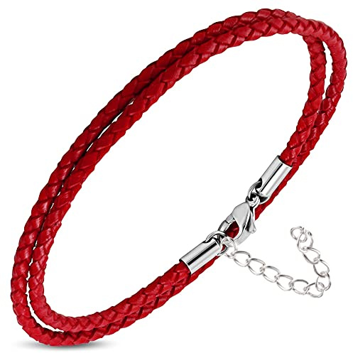 ZENSE - Bracciale regolabile in corda rossa da uomo ZB0380
