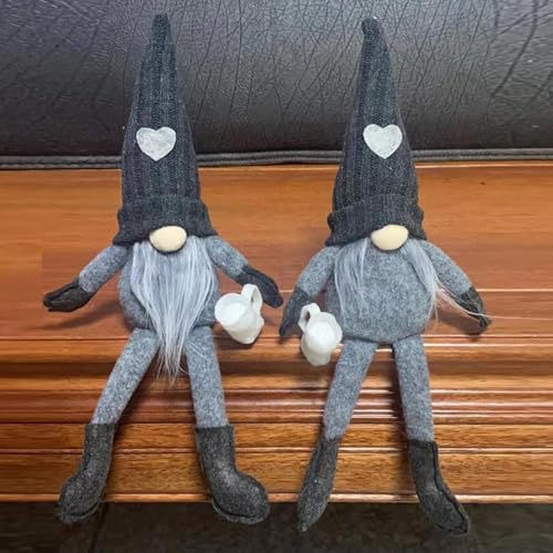Figuras de Duende navideño, 53 cm, decoración navideña de Enano con Patas largas, Peluche de Patas largas, muñeca sin Rostro, decoración para Chimenea, Ventana, Mesa, estantería, decoración,