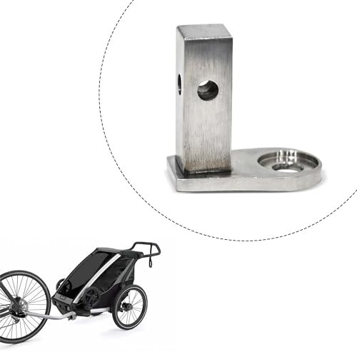 Fahrradanhänger Kupplung,Adapter für Fahrradanhänger bis 2015 Achskupplung Vierkant Universal Edelstahl Achsadapter,Fahrradanhänger Adapter