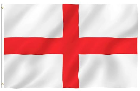 Trimming Shop 2,4 x 1,5 m St. Georg Flagge mit Ösen, UV-beständig, doppelt genäht, England-Flagge für Sportveranstaltungen, Straßenpartys, Veranstaltungen, Clubs, Garten, ideale Dekoration für eine