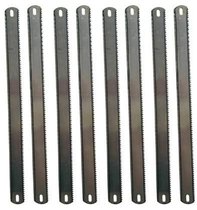 10 x Bügelsägeblätter, Hartstahl, Sägeblatt, Holzbearbeitung, Metallsägeblatt-Set für Bambus, Schneiden von Knochen