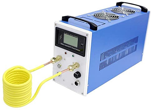 Horno de fusión Calentador de inducción ZVS de 2800W, máquina de calentamiento por inducción, horno de fundición for Metal, equipo de enfriamiento de Metal, crisol y bobina de calentamiento Control de