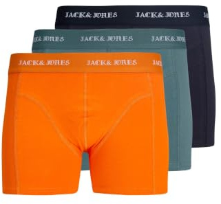 JACK & JONES Jacmiles Solid Trunks Lot de 3 Boxers pour Homme, Goblin Blue., L