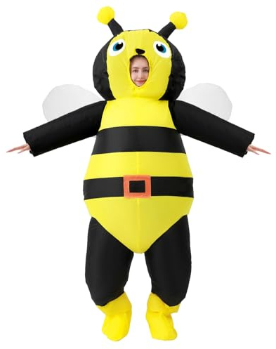 JASHKE Aufblasbares Bienenkostüm Aufblasbare Kostüme für Erwachsene Aufblasbare Halloweenkostüme Karnevalskostüme Erwachsene