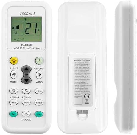 Telecomando Universale Condizionatore per Hisense LG Gree Midea Sanyo Toshiba Haier Daikin Sharp Samsung di 1000 Marche, Bassa Energia Telecomando Climatizzatore