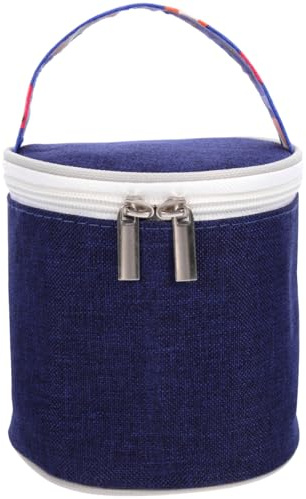 BESTOYARD Isolierte Lunchbox-Tasche aus Oxford-Stoff in Blau 1 Stück | Leicht und tragbar, für Lebensmittel, Obst und Fast Food, mit bequemem Griff, geeignet für Picknick, Arbeit oder Reisen.