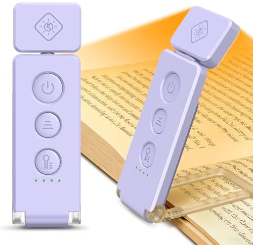 Glocusent Luce per Lettura Libri a Letto, Luce da Lettura a LED portatile con clip
