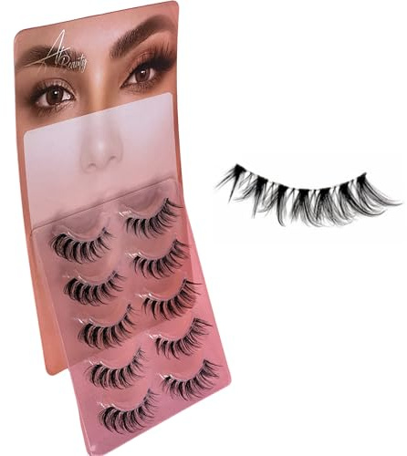 AT Beauty False Eyelashes – Lifted & Wide Eye Effect, Bold Definition, Lightweight & Reusable (Segmented Wiapy) (P+ Code)