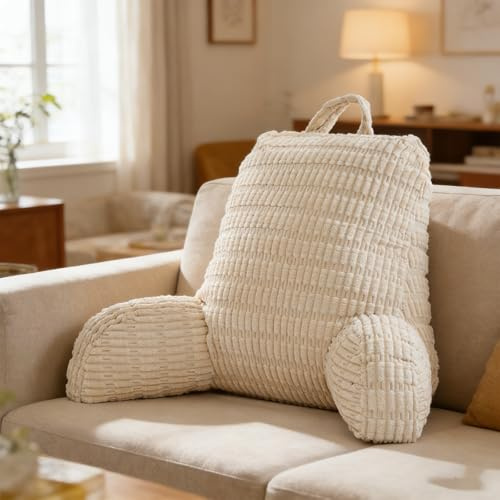 LANZLC Coussin de Lecture pour Lit et Canapé, Oreiller De Lecture avec Accoudoirs, Confort Et Ergonomie Coussin Lecture Lit pour Lecture, Détente