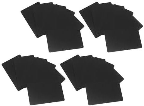 Metallvisitenkarten zum Gravieren, 0, 8mm Aluminium Schwarz | Selbstgemacht Metallrohlinge für Büroprofis, Kompakt und Leicht, 20 Stück Packung für Tägliche Nutzung