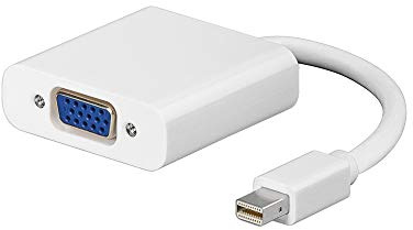 Goobay Mini DP/VGA Adaptor Mini DisplayPort Blanco - Adaptador para Cable (Mini DisplayPort, VGA, Macho/Hembra, Blanco)