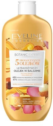 Eveline Cosmetics Botanic Expert Huile Corporelle Ultra-Nourrissante Pour Femme | 350 ml | Corporelle Hydratante | Formule Non Collante À Absorption Rapide | Soin Hydratant Intense Peaux Sèches