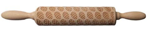 Amosfun Teigroller Holz Nudelholz Osterei Muster Embossing Rolling Pin Kuchen Roller Fondant Kuchen Teig Backen Werkzeug
