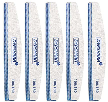 limes à ongles professionnelles Double face lime 100/180 Grain Pour la manucure Nail Buffer File Block - 15 pièces (100/180)