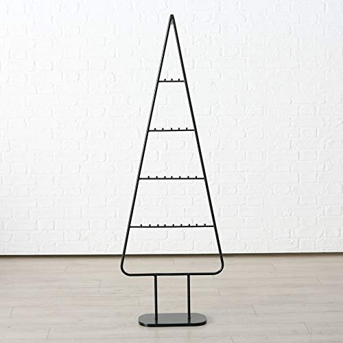 XL Design Metall Tannenbaum für Zierschmuck - 156 cm - Deko schwarz | Weihnachtsbaum Christbaum Tanne Christbaumkugeln Schmuckständer Adventsbaum Festbaum Winterbaum Kunstbaum Kunsttanne
