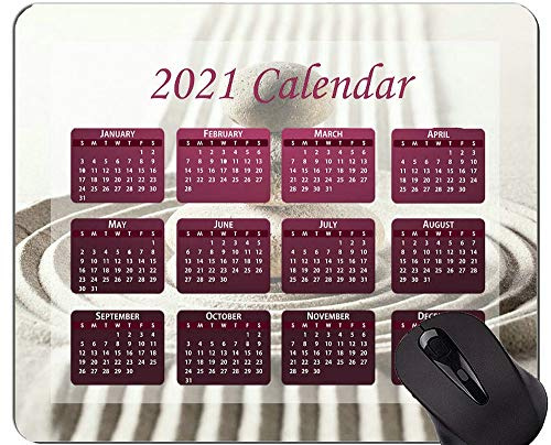 Yanteng 2021 Kalender Mauspad mit Feiertagen, Buddhismus Gesundheit Entspannung Mauspads