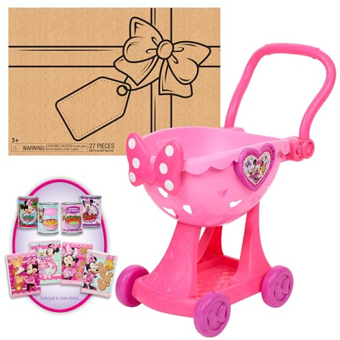Minnie's Happy Helpers Bowtique Shopping Cart, Officially Licensed Kids Toys for Ages 3 Up by Just Play