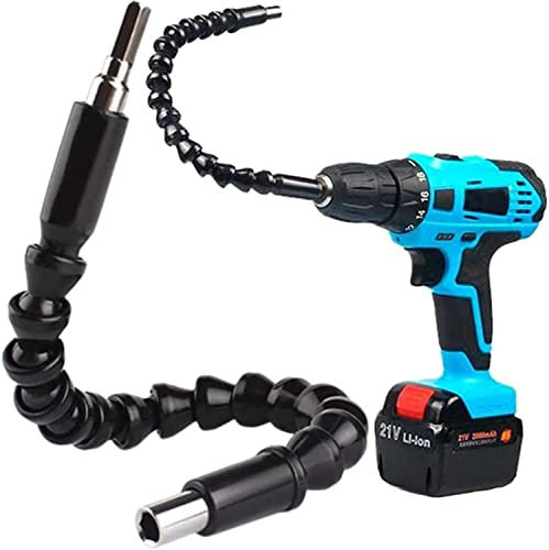 Retoo Prolunga flessibile per punte per trapano universale, asta di estensione per avvitatori a batteria, 30 cm, Power Bit Connect, prolunga per punte per trapano, prolunga per trapano, nero