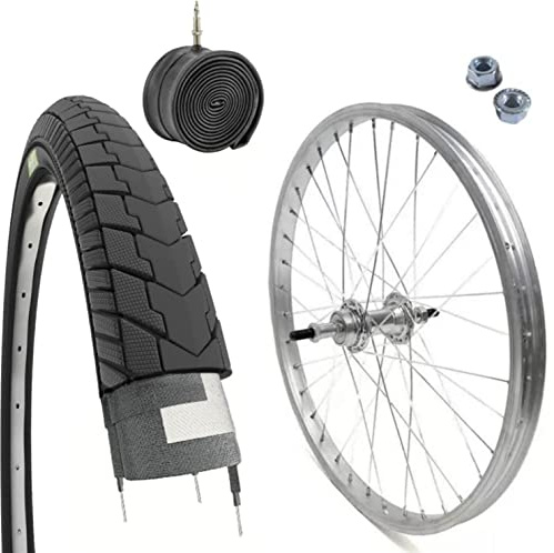 Rueda de llanta trasera 24 x 1,75 con buje 6/7 + neumático 24 x 1,75 + cámara de aire para bicicleta de paseo