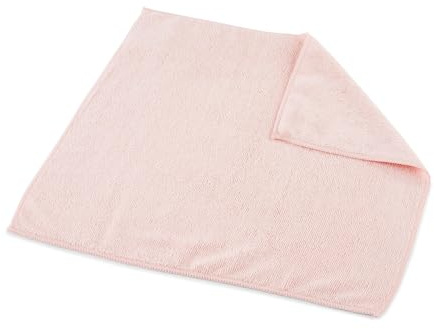 Coastwide Professional Microfiber Wipers, Pink, 24/Carton — Color‑Coded Cleaning Cloths for Sanitizing, Polishing & Surface Care