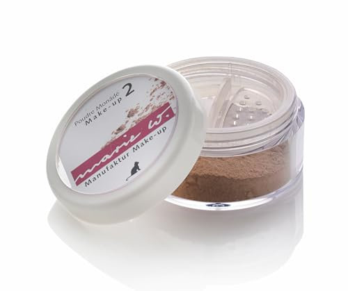 marie w. - Make Up Puder Nr. 2, ergiebiges Puder-Make-up für den hellen bis mittleren Teint, helle Haut - vegane Naturkosmetik - 5 g