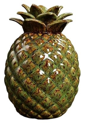 Skafferiförvaringsbehållare Keramisk ananas Teburk Te Caddy Förvaringsburk Försegling Tank Telåda Tebehållare Desktop Organizer Förvaringslåda Förvaringstankar Keramiska Behållare för te, Kaffe, Mjöl,