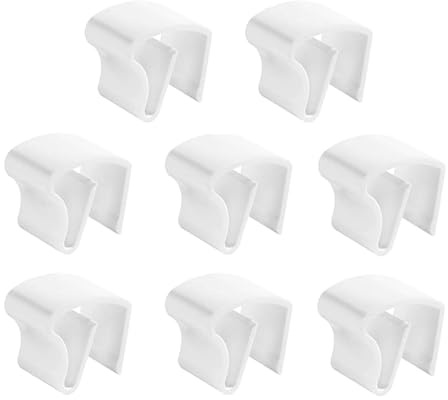 8 Stück Klemmhalter für Jalousien Fenster Ohne Bohren,Rollo Ohne Bohren,Klemmhalter für Rollos,Rollo Halterung Fenster,Doppelrollo Klemmträger für Klemmfix,Wandhalterung Kabel Klemmen Ersatzteile