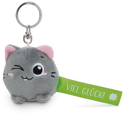 NICI Schlüsselanhänger Katze 'Viel Glück' grün 5cm