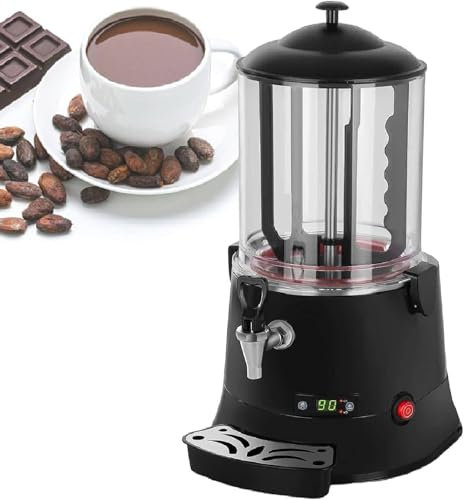 RoyceBee Distributeur de Chocolat Chaud Commercial 10L, Fontaine à Chocolat, Machine éLectrique de Fabrication de Boissons Au Chocolat, Machine de TempéRage du Chocolat à RéGlage 30~90 ℃