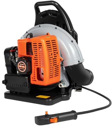 QIERF Soffiatore a benzina a 2 tempi, 63 CC, con serbatoio da 1,8 l, 2,7 kW, per foglie, sabbia, ghiaia e neve, lotta contro piccoli incendi