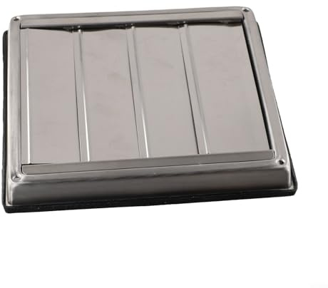 Oniissy Rejilla de ventilación de acero inoxidable 304 con rejilla antirretorno para secadora, cocina, campana extractora de baño, extractor de pared, resistente a la intemperie (100 mm)